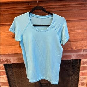 lululemon athletica Sky Blue Short Sleeve Tee